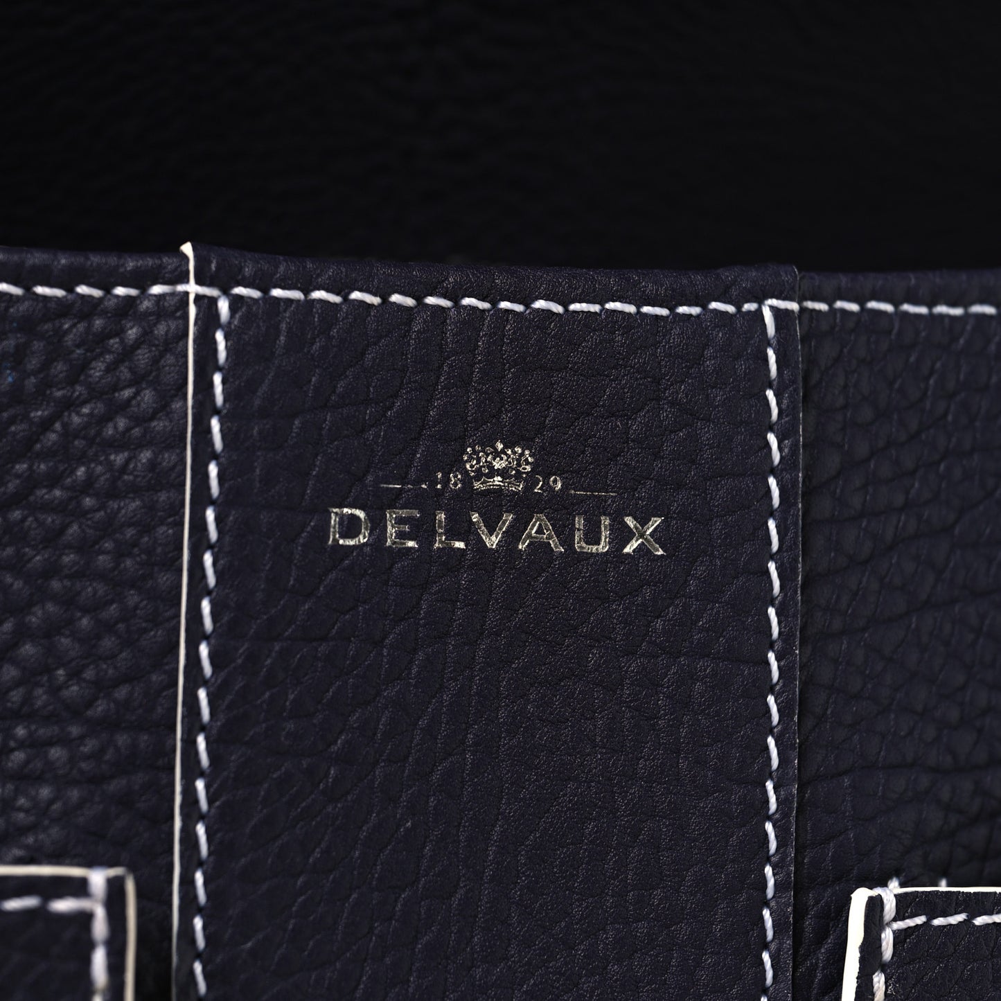 Rodeo Calfskin MM Brillant Satchel Indigo White