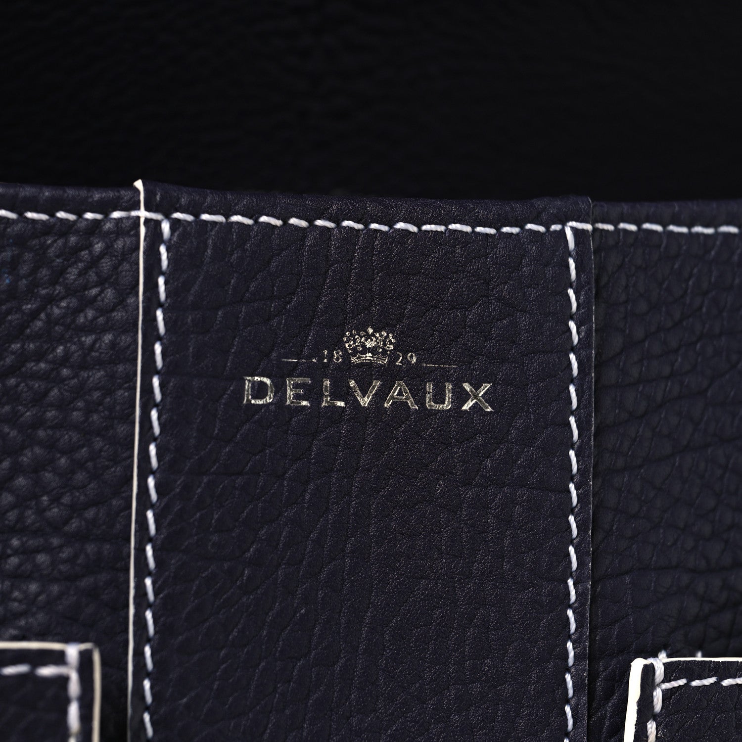 Delvaux Rodeo Calfskin MM Brillant Satchel Indigo White 6 of 11
