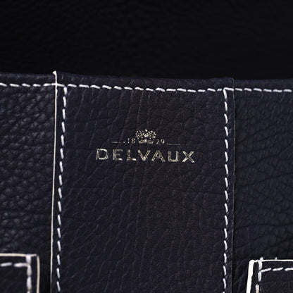 Delvaux Rodeo Calfskin MM Brillant Satchel Indigo White 6 of 11
