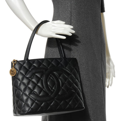 Chanel Caviar Medallion Tote Black 2 of 7
