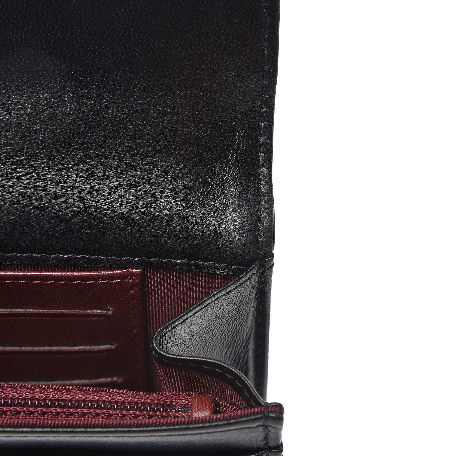 Chanel Lambskin Quilted Small Flap Wallet Black 9 of 10