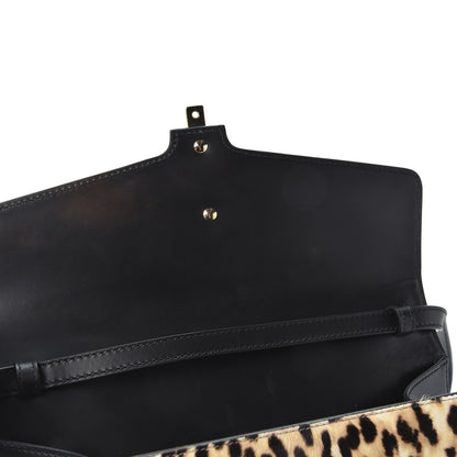 Gucci Calf Hair Leopard Print Medium Sylvie Top Handle Bag Naturale Black 8 of 10