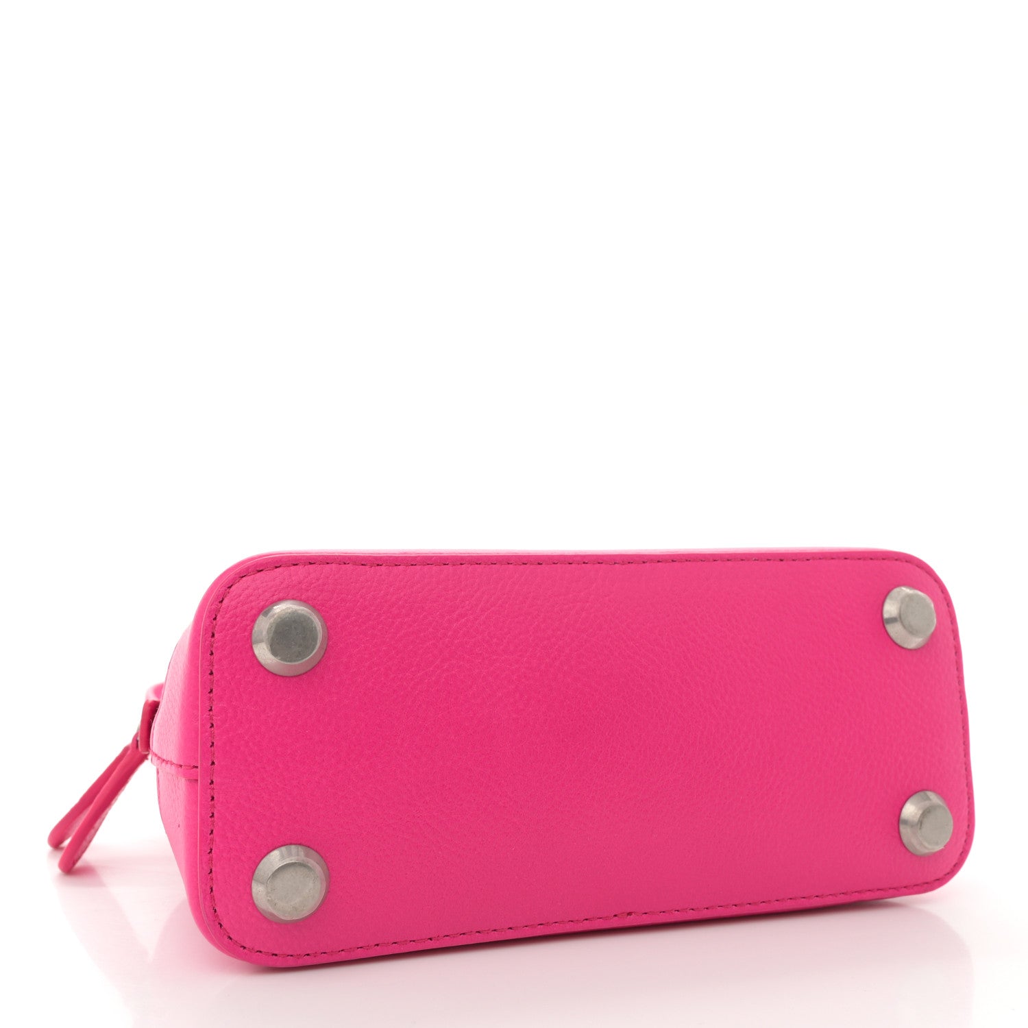 Balenciaga Signature Grained Calfskin Logo XXS Ville Top Handle Bag Fuchsia 4 of 10