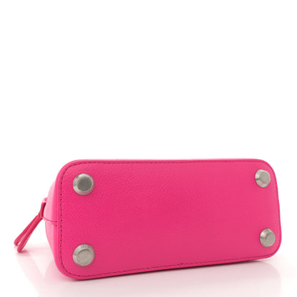 Balenciaga Signature Grained Calfskin Logo XXS Ville Top Handle Bag Fuchsia 4 of 10