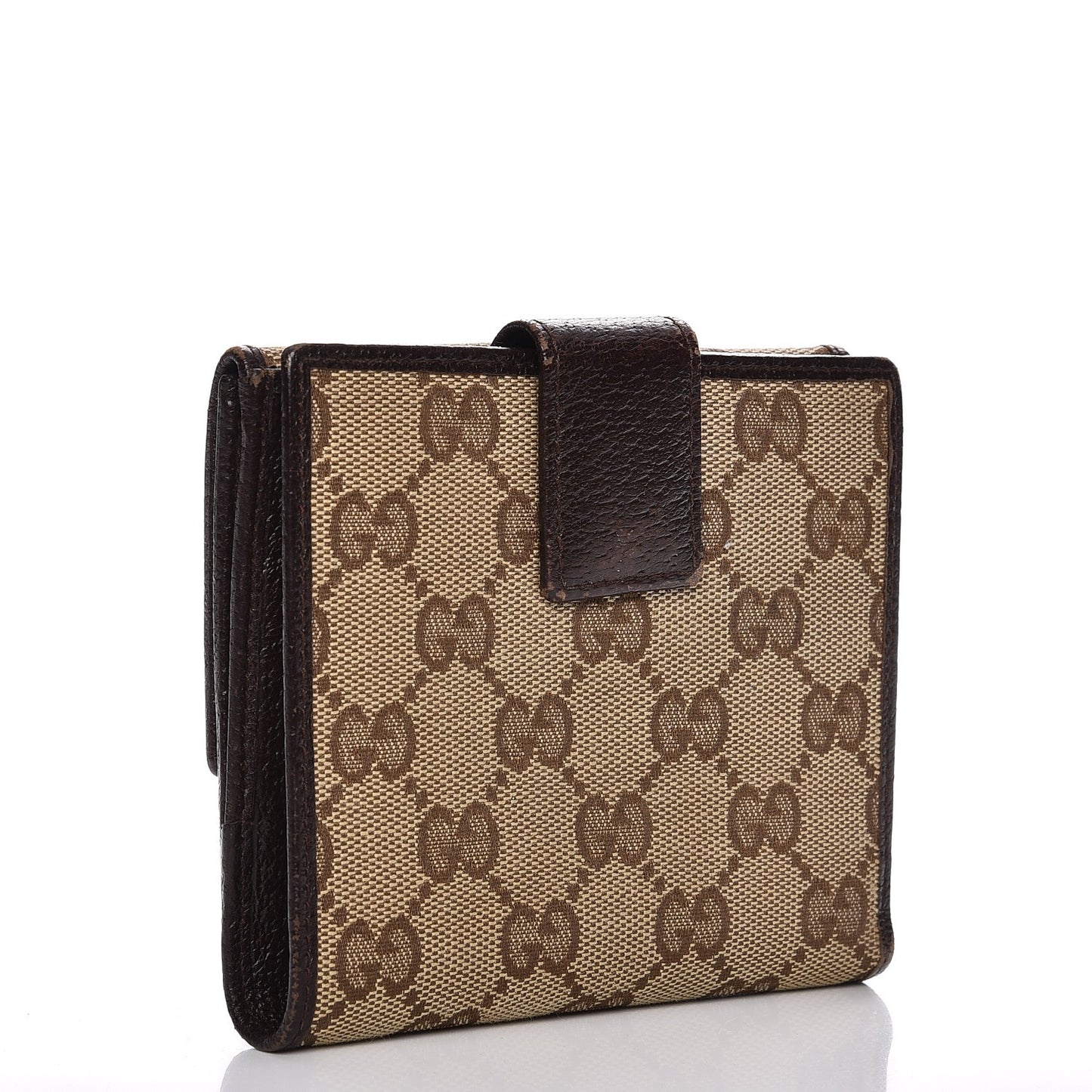 Monogram Metal Bar French Flap Wallet Beige Ebony Cocoa