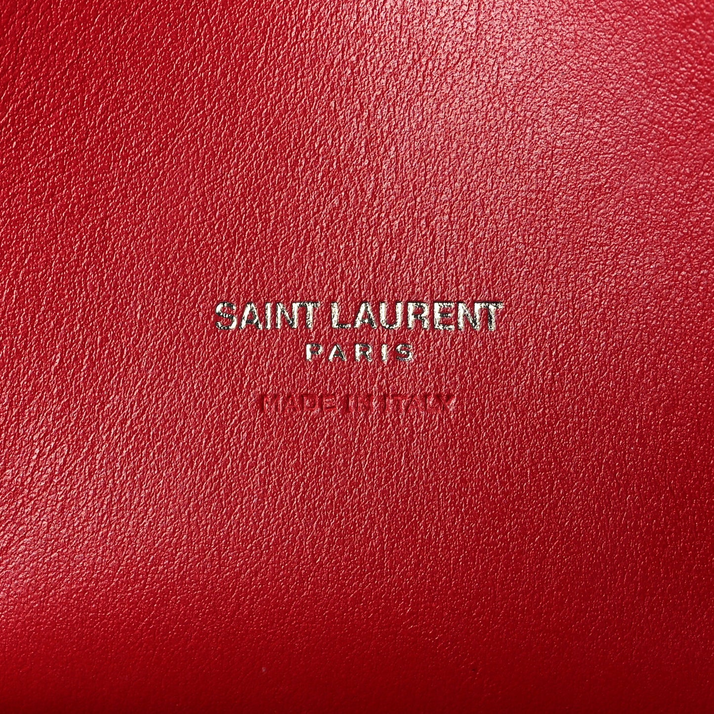 Grained Calfskin Topstich Baby Sac De Jour Red