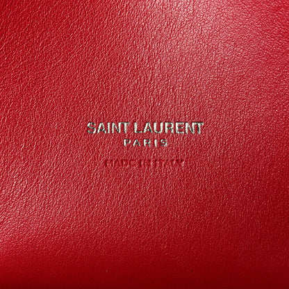 Saint Laurent Grained Calfskin Topstich Baby Sac De Jour Red 5 of 11