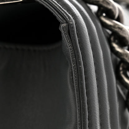 Chanel Calfskin Quilted Small Boy Flap Dark Grey 13 of 15