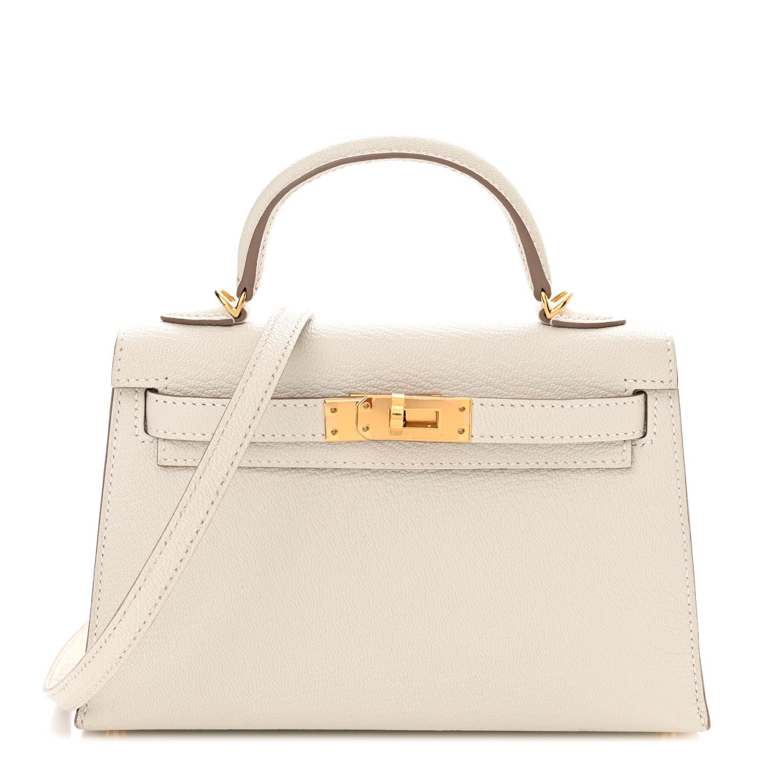 Hermes Chevre Mysore Mini Kelly Sellier 20 Mushroom 1 of 14