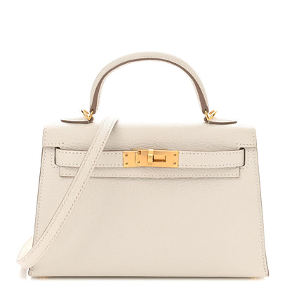 Hermes Chevre Mysore Mini Kelly Sellier 20 Mushroom 1 of 14