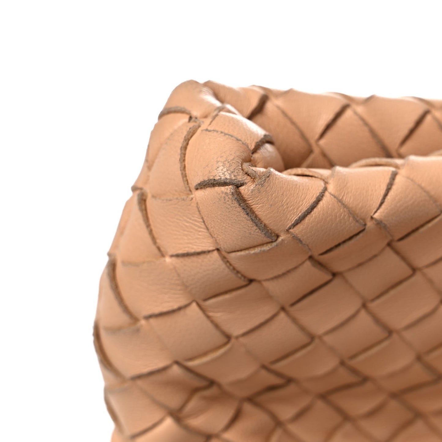 Nappa Intrecciato The Fold Crossbody Almond