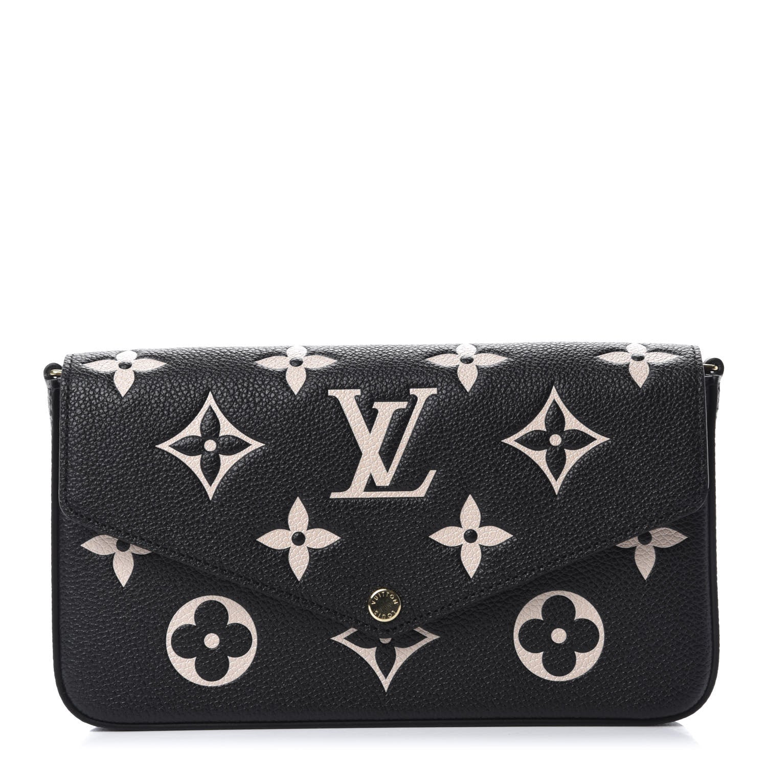 Louis Vuitton Empreinte Monogram Giant Felicie Pochette Black Beige 1 of 10