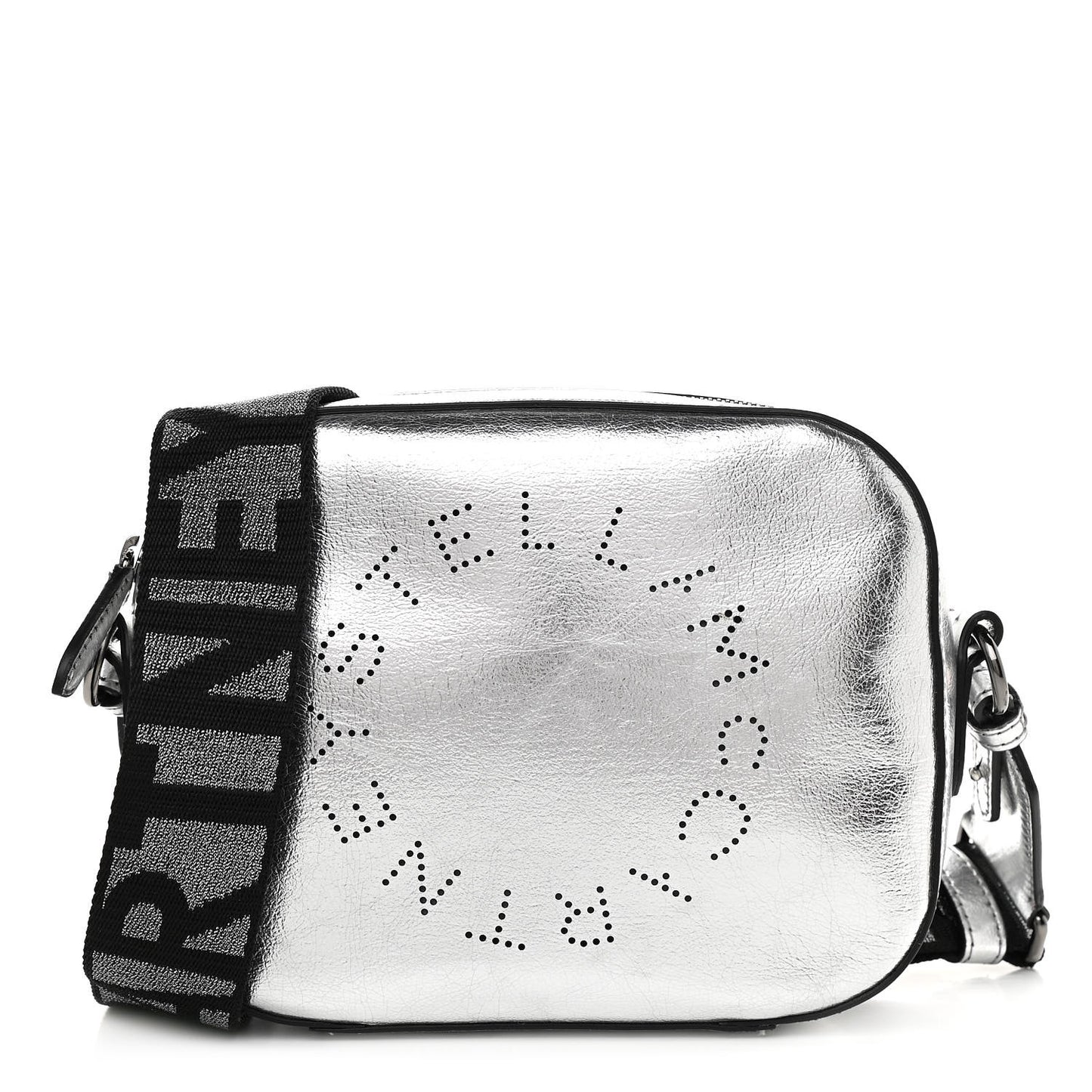 Metallic Eco Alter Nappa Mini Camera Bag Silver