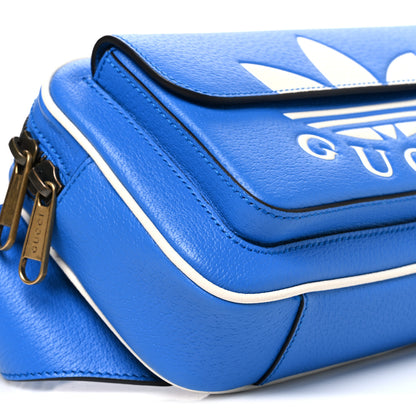 Gucci X ADIDAS Textured Dollar Calfskin Belt Bag Blue 8 of 9