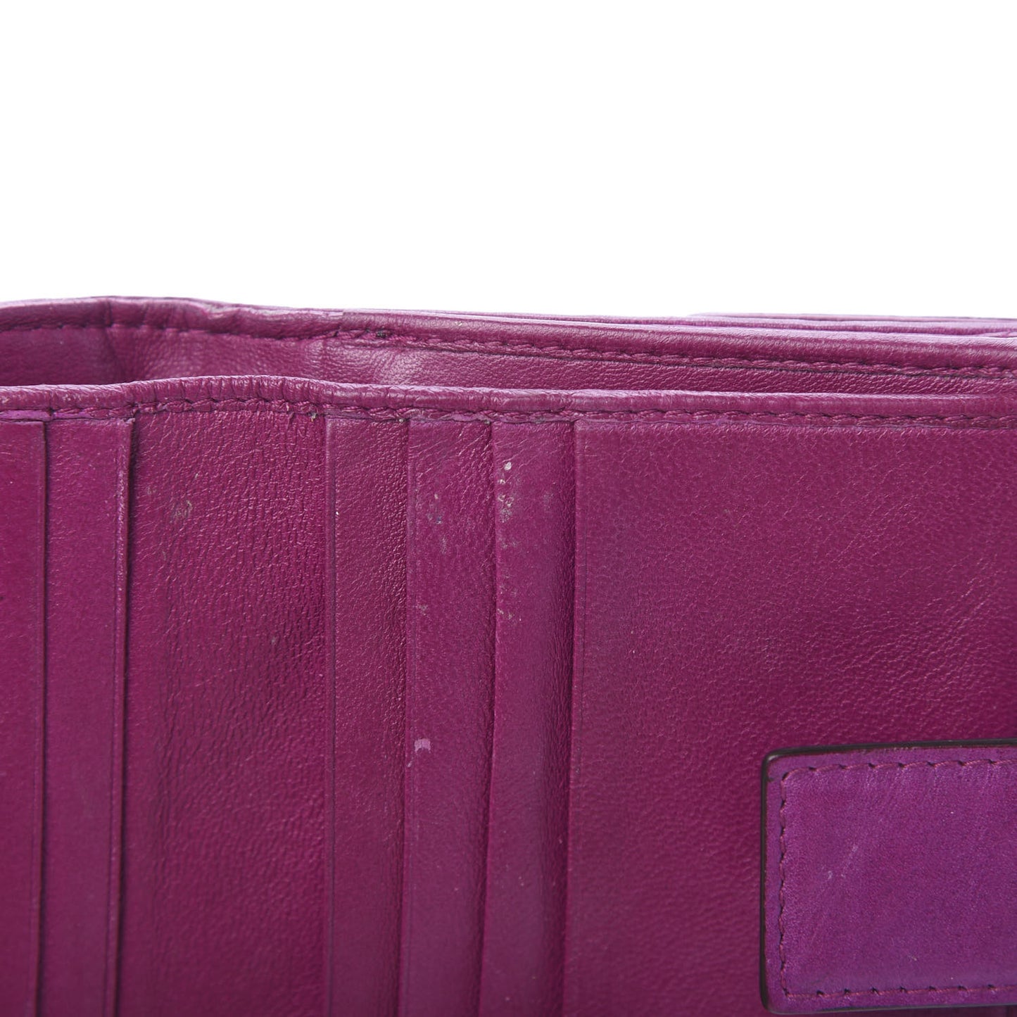 Calfskin Samourai 1947 Armour Woven Wallet Fuchsia