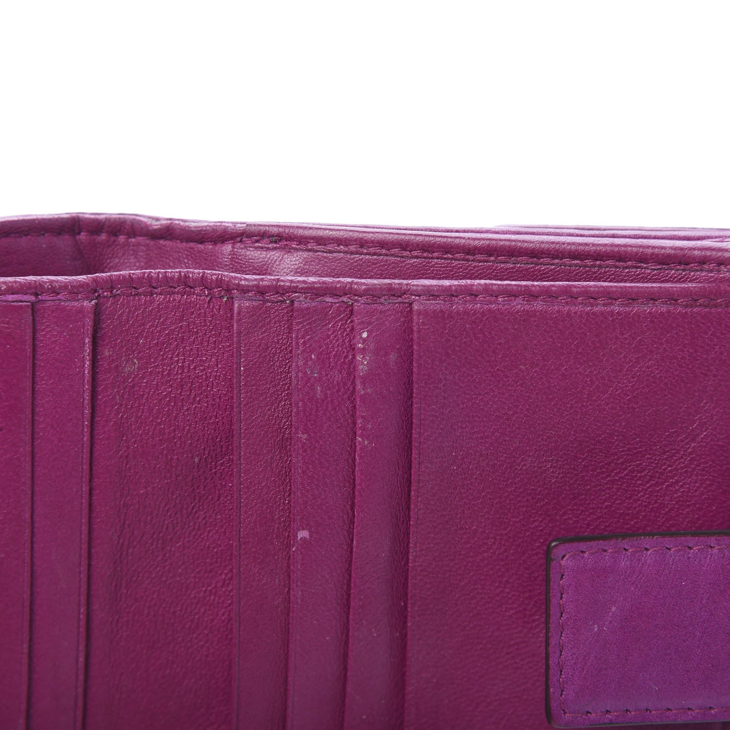Christian Dior Calfskin Samourai 1947 Armour Woven Wallet Fuchsia 7 of 11