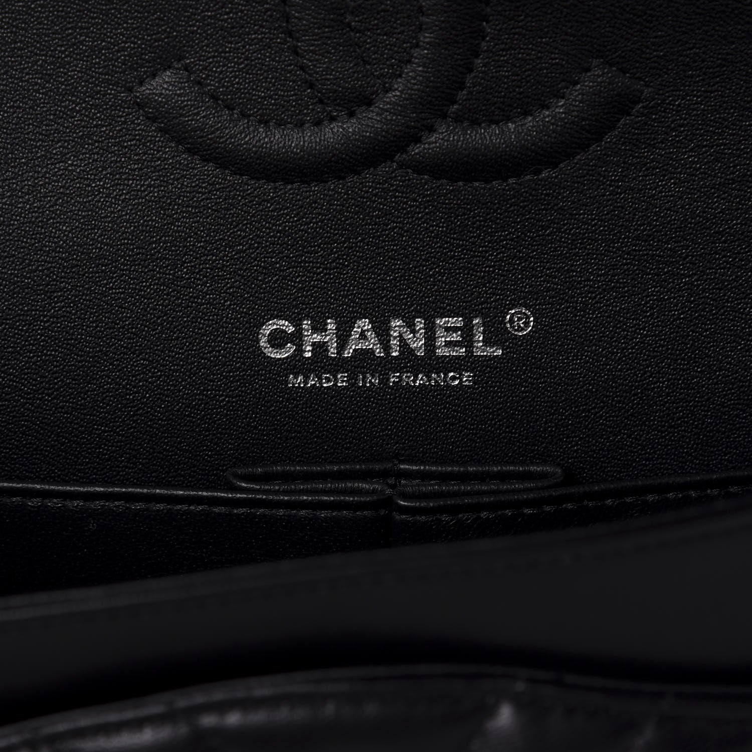 Chanel Lambskin Chevron Quilted Medium Double Flap So Black 9 of 11
