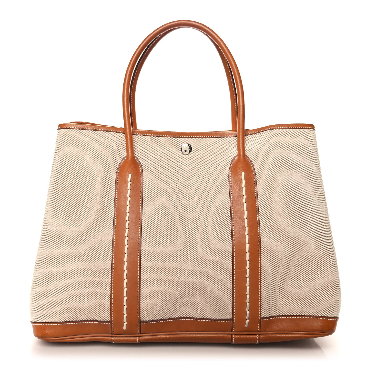 Hermes Barenia Toile Garden Party 36 MM Tote Ecru 1 of 12