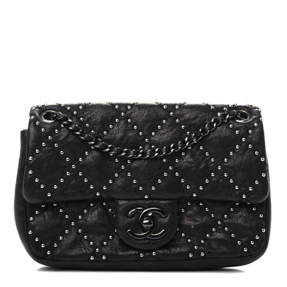 Chanel Washed Lambskin Studded Small Metal Beauty Flap Black 1 of 10