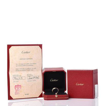 Cartier 18K Pink Yellow White Gold Small Trinity Ring 51 5.75 7 of 7