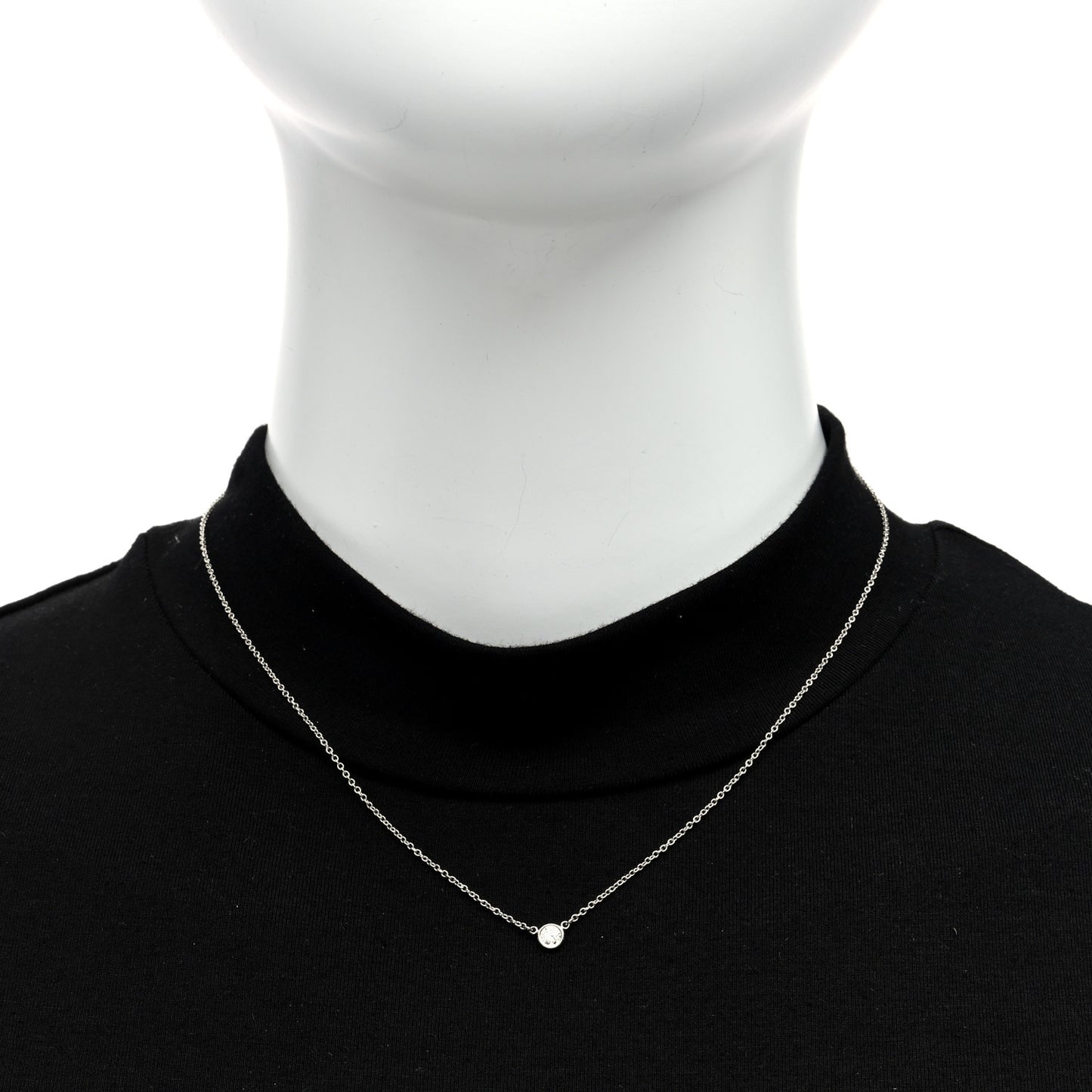 Platinum Diamond .12ct Elsa Peretti Diamonds by the Yard Pendant Necklace