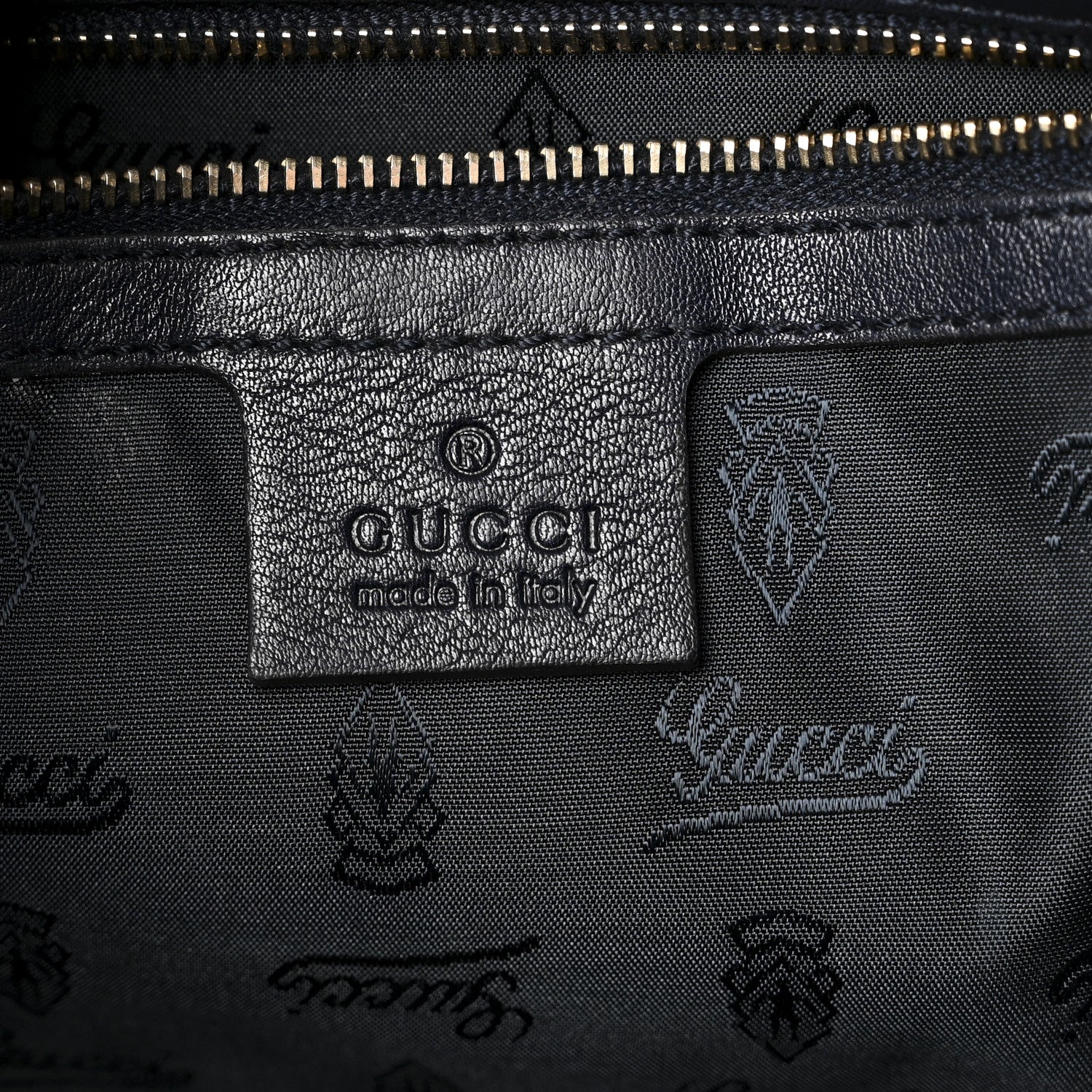 Gucci Crystal Monogram Hysteria Tote Navy Blue 6 of 10