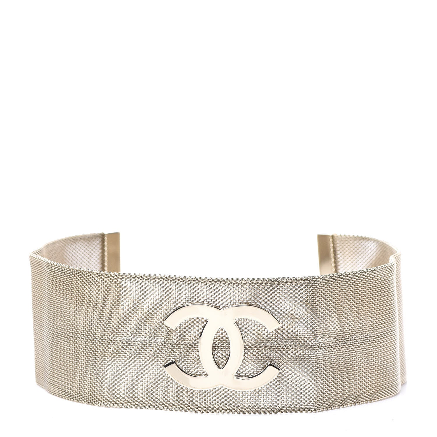 Chanel Mesh CC Choker Necklace Gold 1 of 8