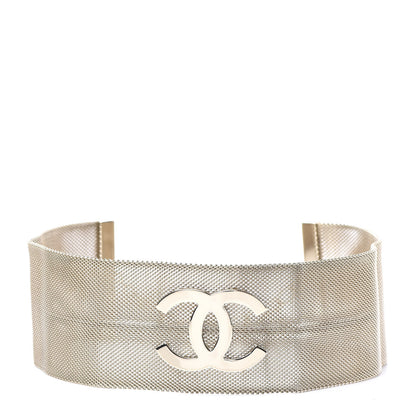 Chanel Mesh CC Choker Necklace Gold 1 of 8