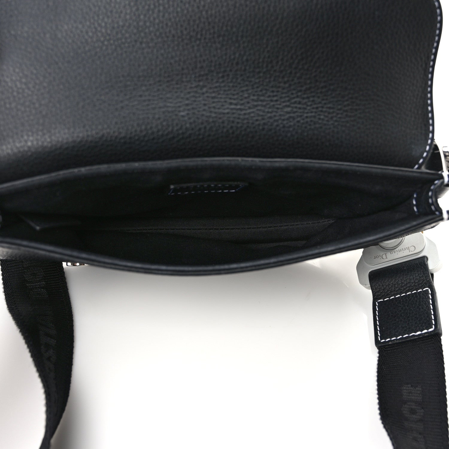 Christian Dior X KAWS Grained Calfskin Saddle Pouch Black 4 of 7