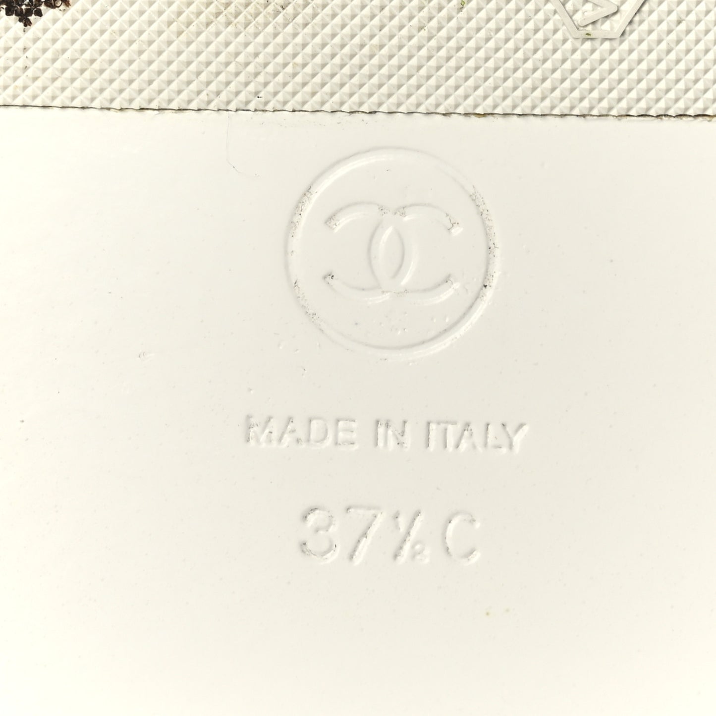 Shiny Goatskin Quilted CC Mules Sandals 37.5 White