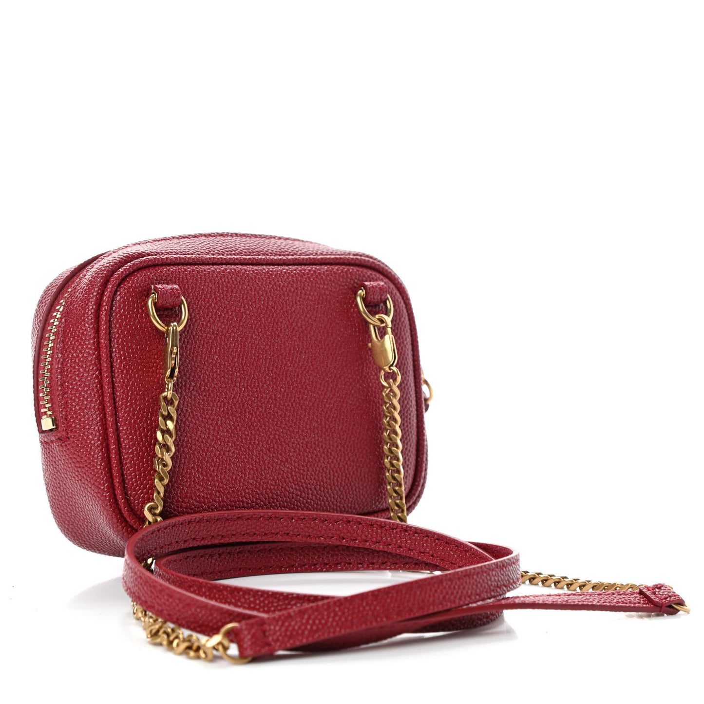 Grain De Poudre Matelasse Monogram Baby Lou Camera Bag Eros Red