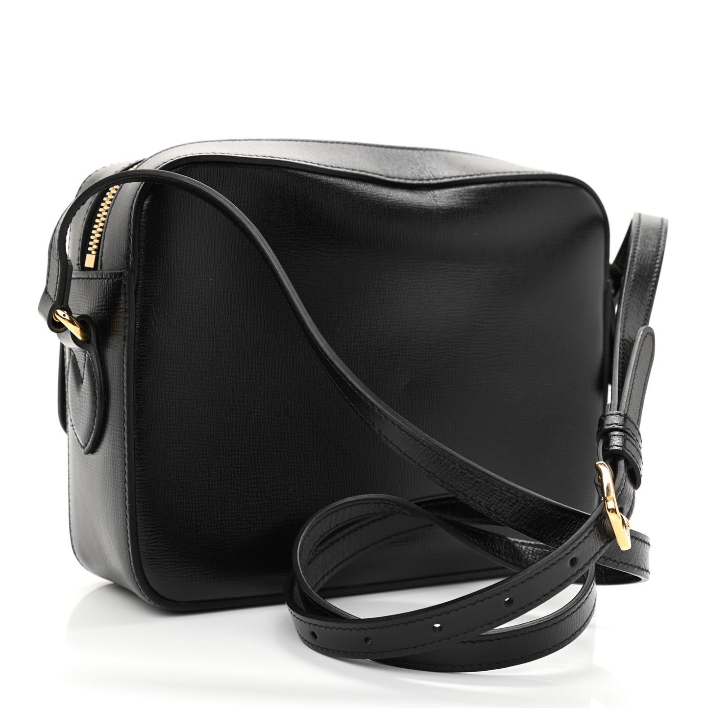 Textured Calfskin Small Horsebit 1955 Shoulder Bag Black