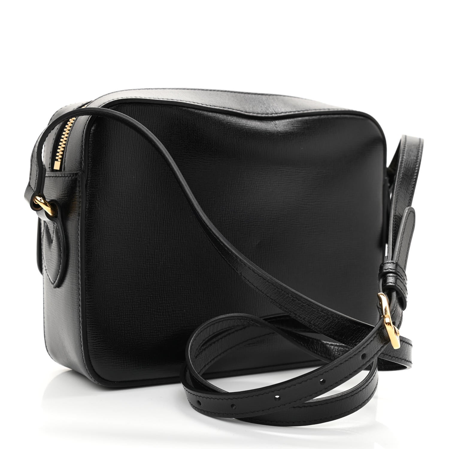Gucci Textured Calfskin Small Horsebit 1955 Shoulder Bag Black 3 of 8