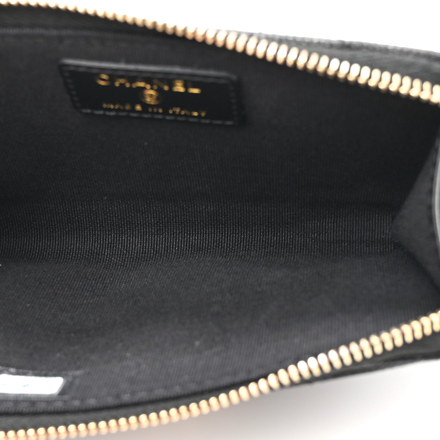 Chanel Caviar Quilted Crystal CC Zip Around Card Holder Black 6 of 9