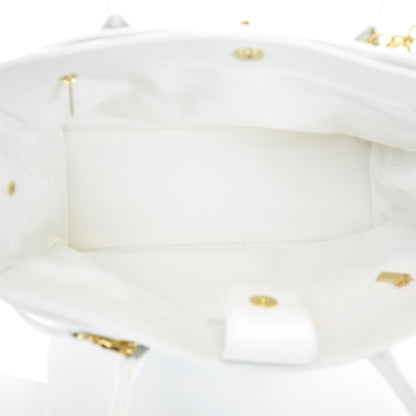 Chanel Caviar Cerf Executive Shopper Tote White 11 of 12