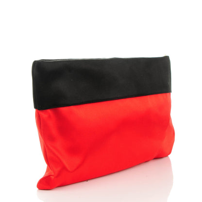 Prada Satin Evening Clutch Fuoco Black 3 of 8