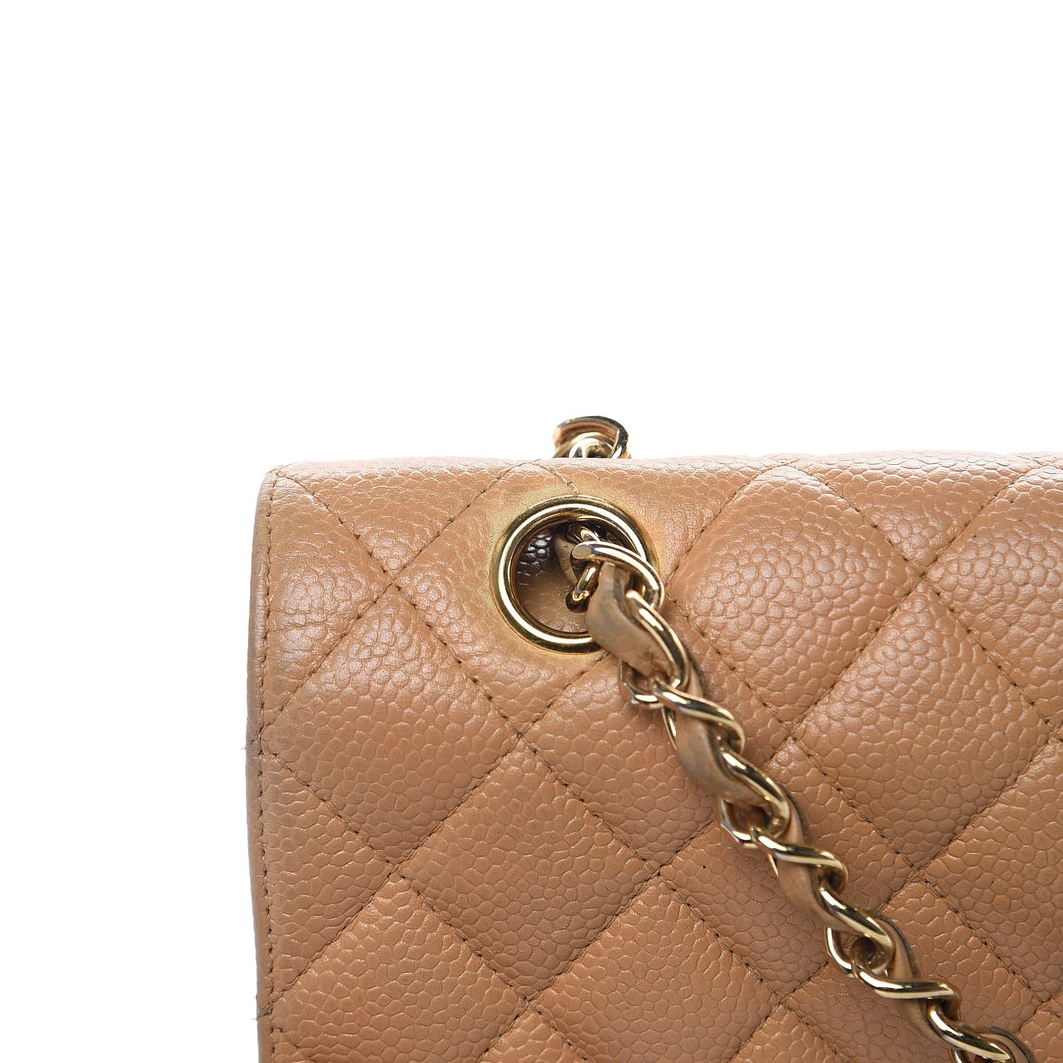 Chanel Caviar Quilted Medium Double Flap Beige 12 of 21