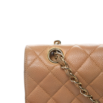 Chanel Caviar Quilted Medium Double Flap Beige 12 of 21