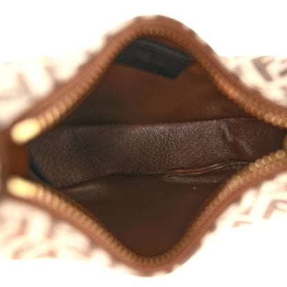 Fendi Fabric Jacquard FF 1974 Nano Fendigraphy Hobo Charm Beige 5 of 11