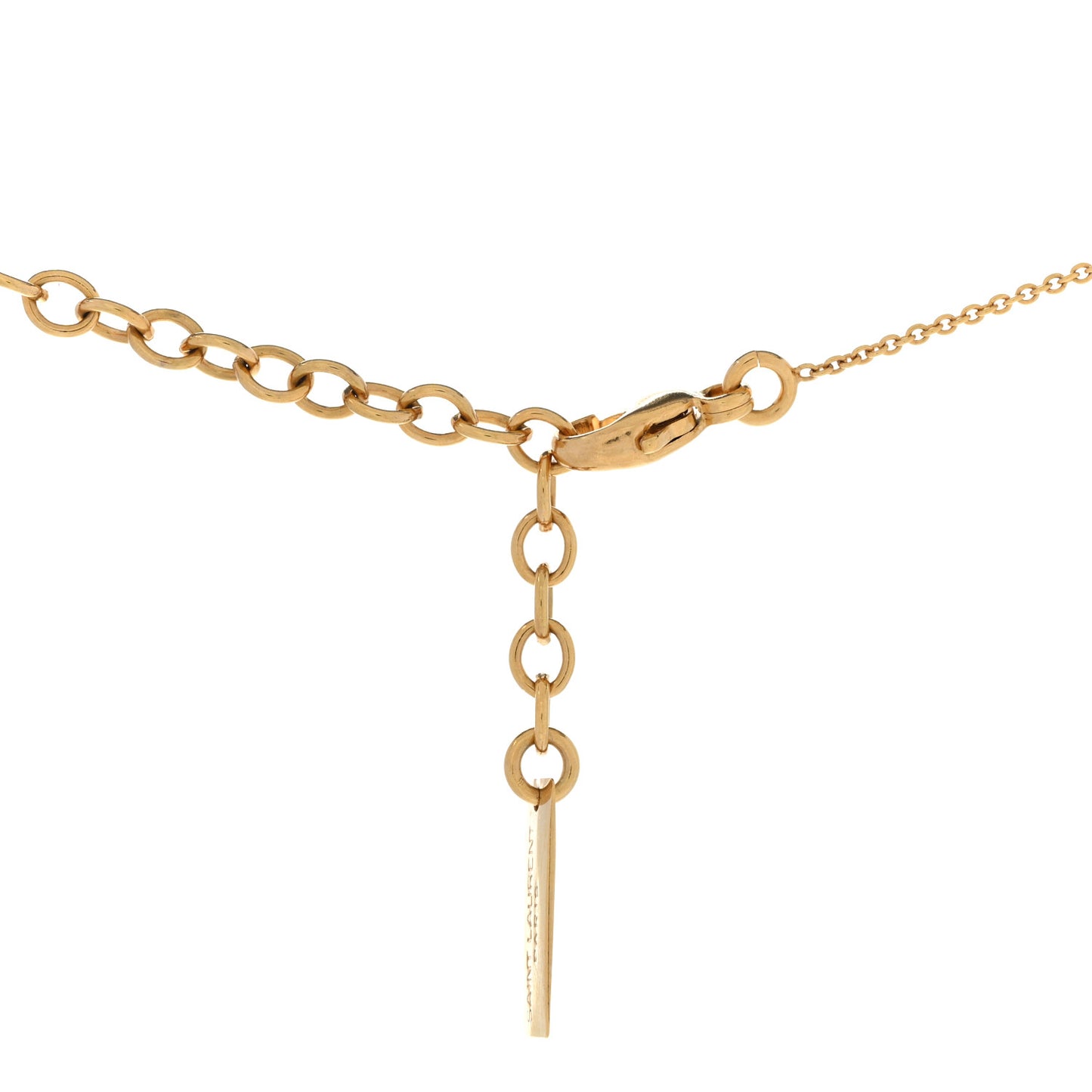 Metal Crystal Cross Pendant Necklace Gold