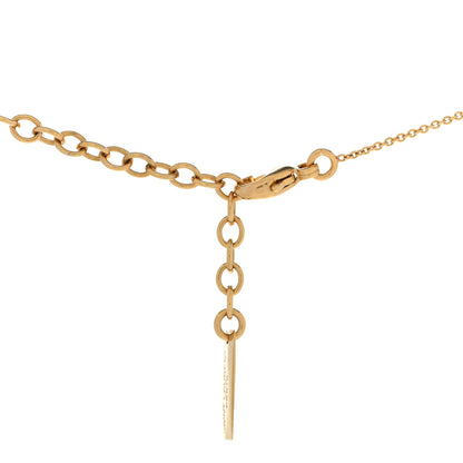 Saint Laurent Metal Crystal Cross Pendant Necklace Gold 5 of 6