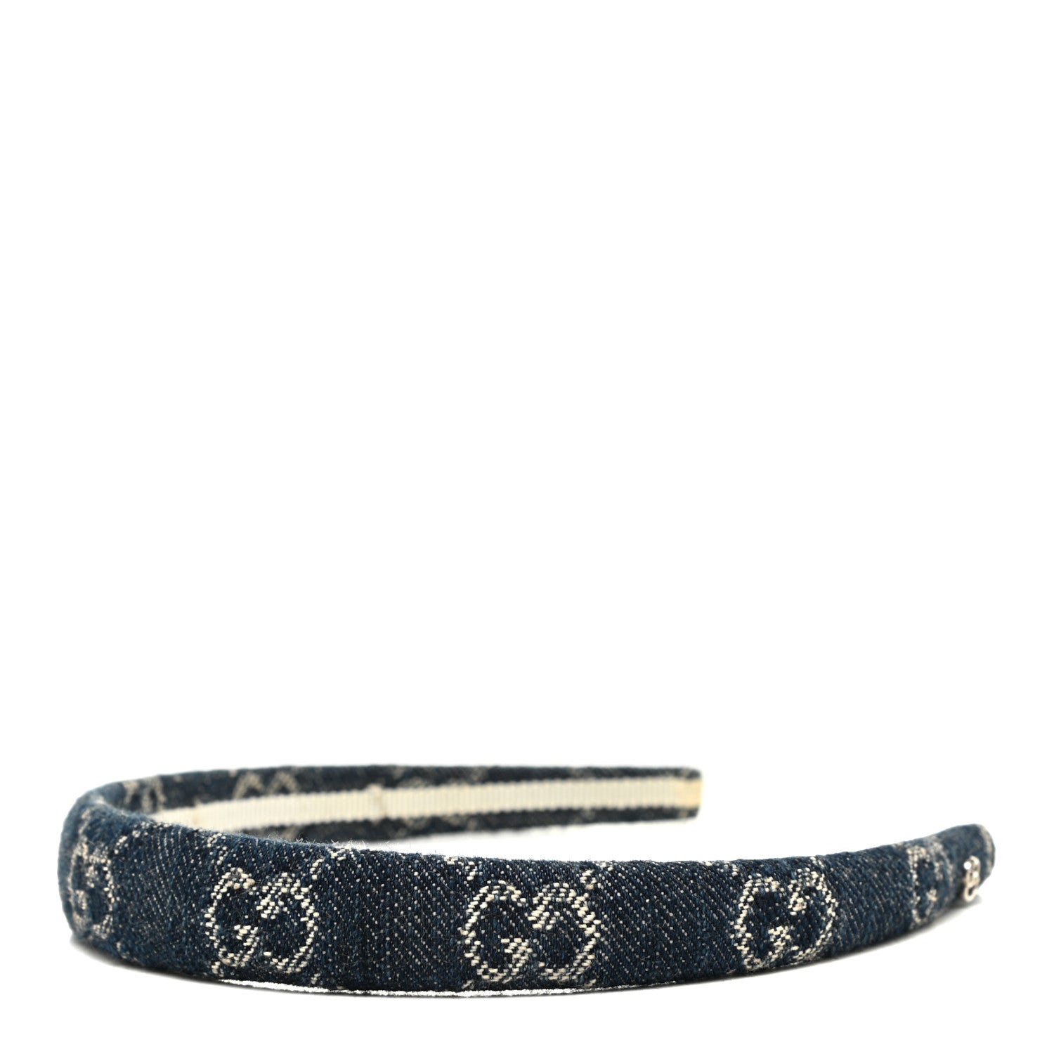 Gucci Denim Monogram Headband 1 of 5