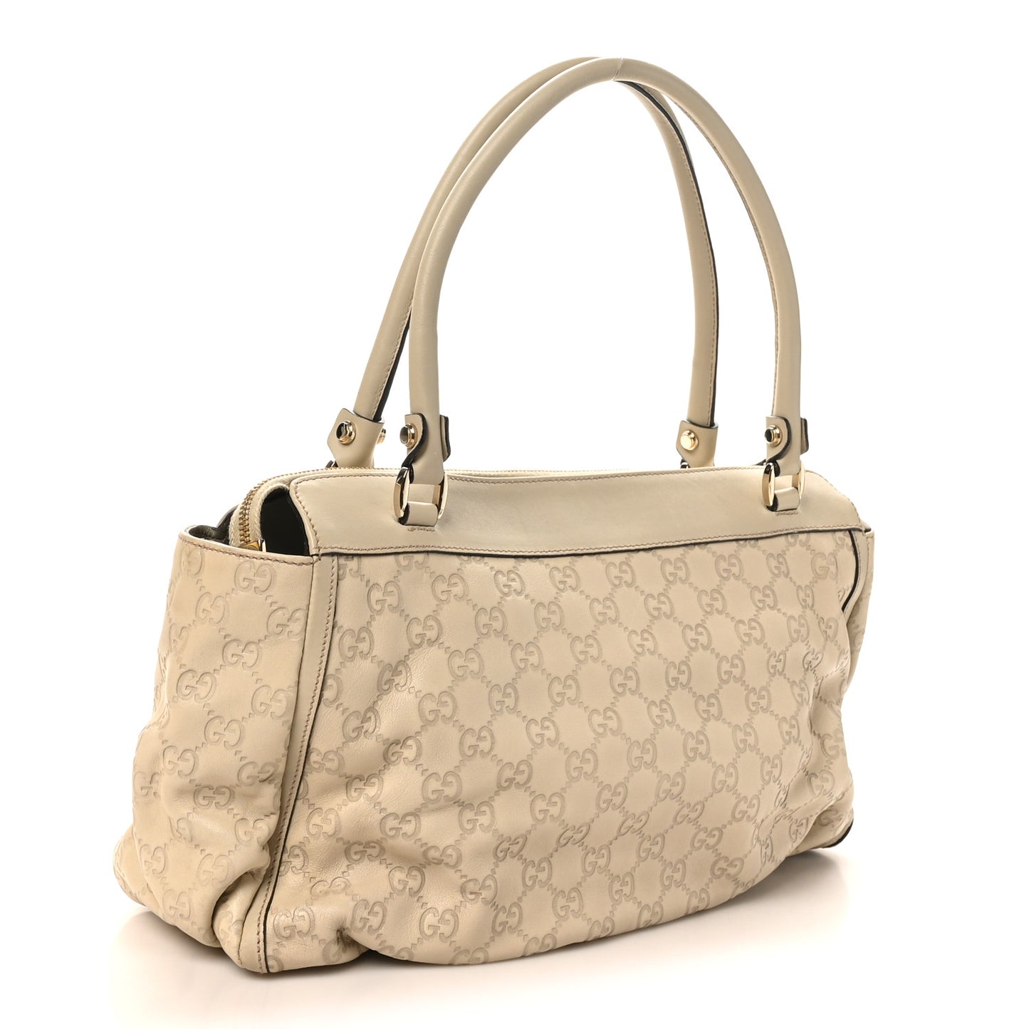 Guccissima D Gold Tote White