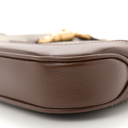 Gucci GG Supreme Monogram Azalea Calfskin Web Mini Jackie 1961 Hobo Beige Ebony Brown Sugar 10 of 11