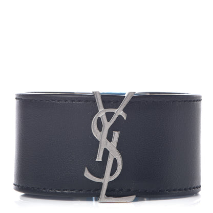 Saint Laurent Calfskin Monogram Bracelet Black 1 of 7