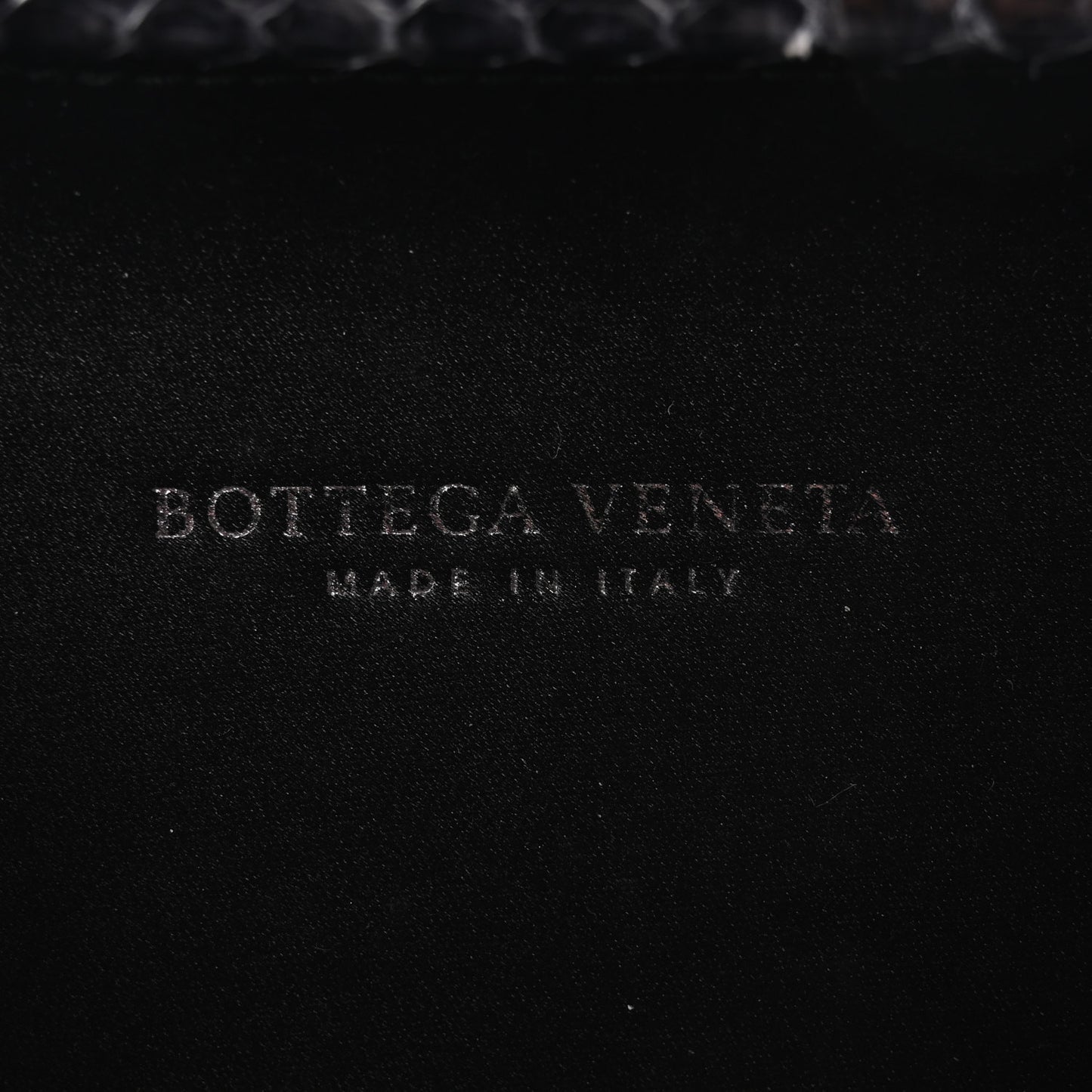 Satin Ayers Intrecciato Chain Knot Clutch Black