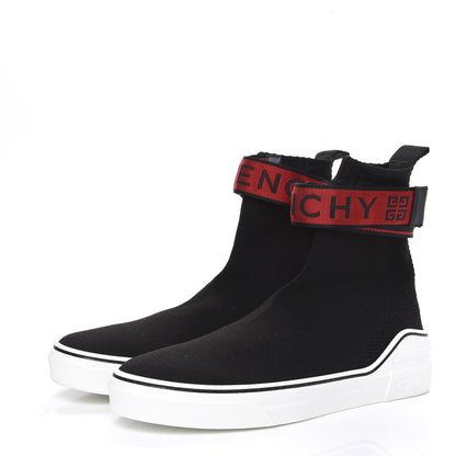 Givenchy Technical Canvas Knit Mens George V Sock Sneakers 43 Black Red 3 of 5