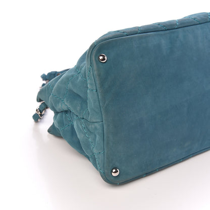 Chanel Iridescent Calfskin Quilted Small Sea Hit Tote Turquoise 5 of 11