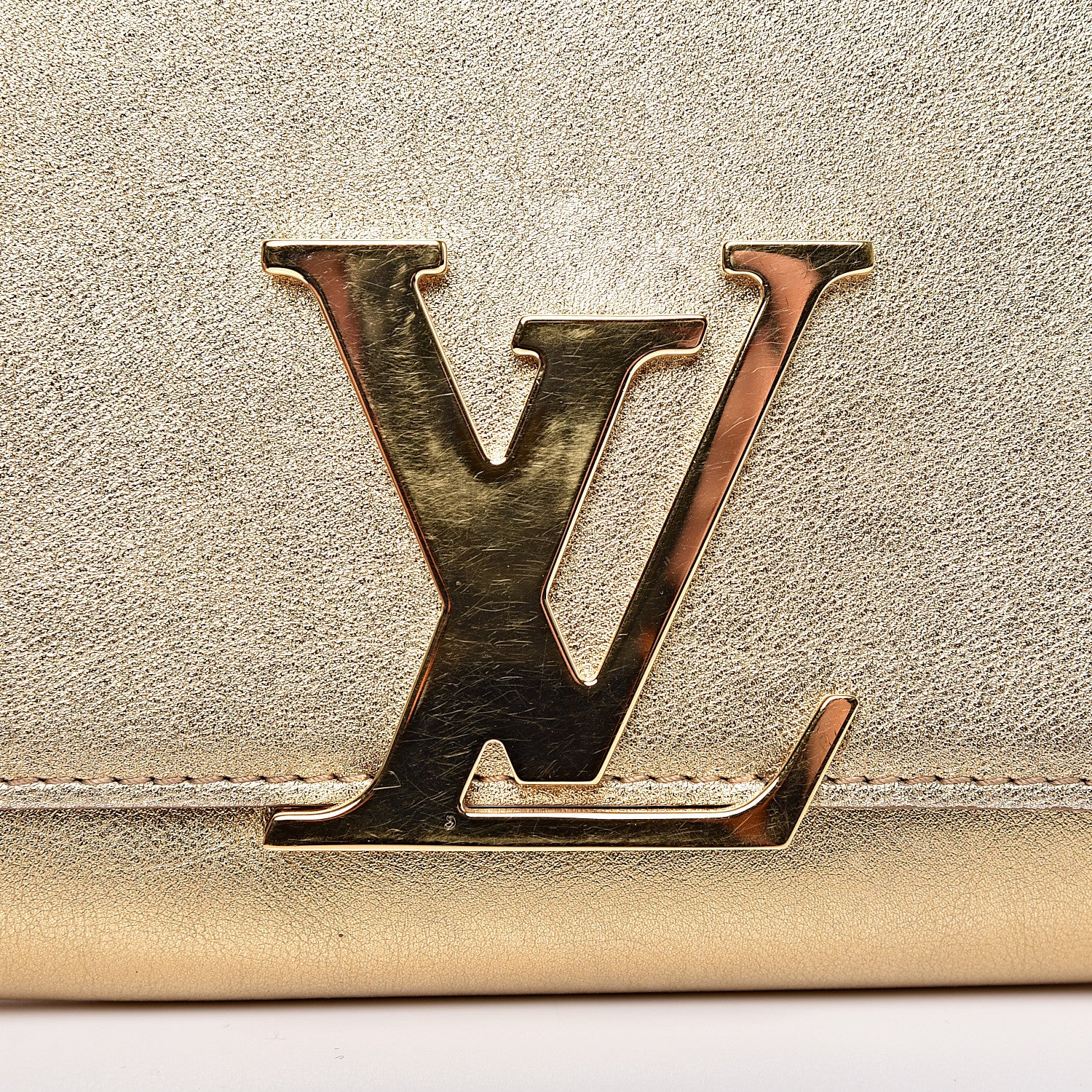Louis Vuitton Calfskin Neo Sobe Louise EW Clutch Gold 9 of 13