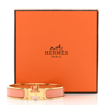Hermes Enamel Narrow Clic Clac H Bracelet PM Mango 5 of 5